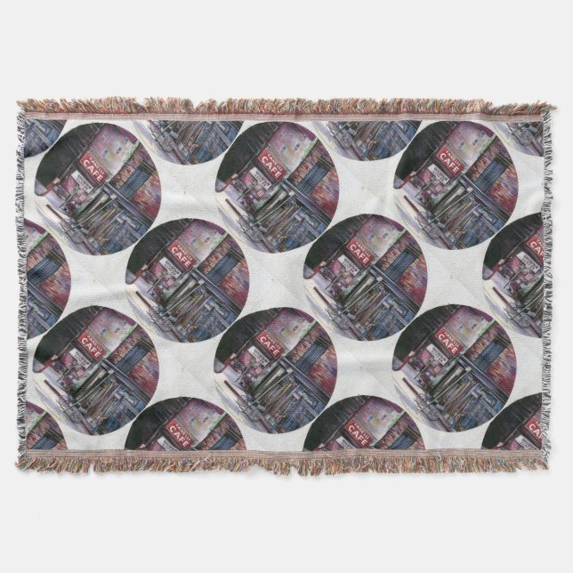 Fanelli's Charm, New York City, Soho, New York Throw Blanket (Front)