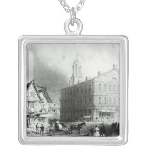 Faneuiel Hall, Boston Silver Plated Necklace