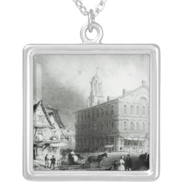 Faneuiel Hall, Boston Silver Plated Necklace (Front)