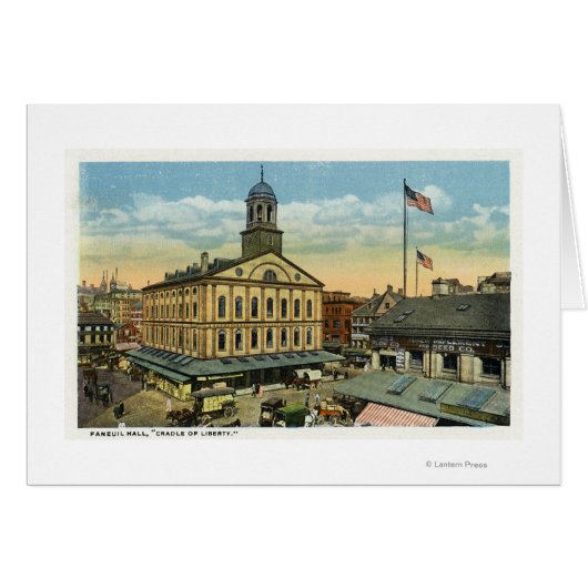 Faneuil Hall View, the Cradle of Liberty Cards (Front Horizontal)