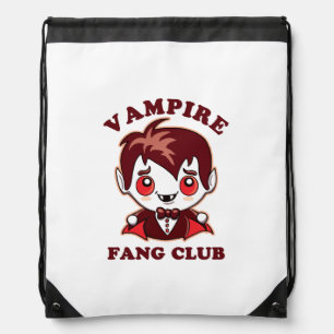 Fang Club Funny Pun And Cute Vampire Drawstring Bag