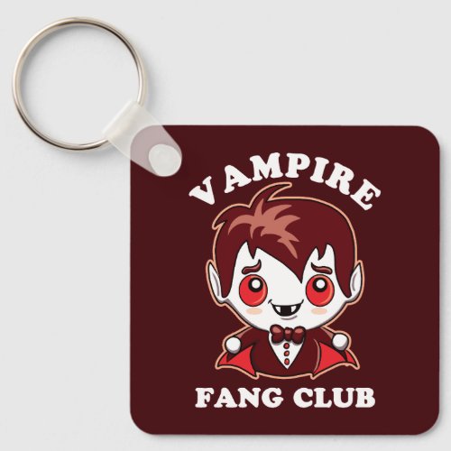 Fang Club  Funny Pun And Cute Vampire Keychain
