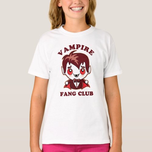 Fang Club  Funny Pun And Cute Vampire T_Shirt