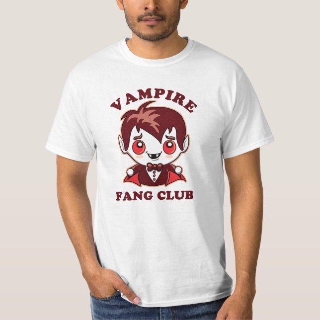 Fang Club | Funny Pun And Cute Vampire T-Shirt (Front)