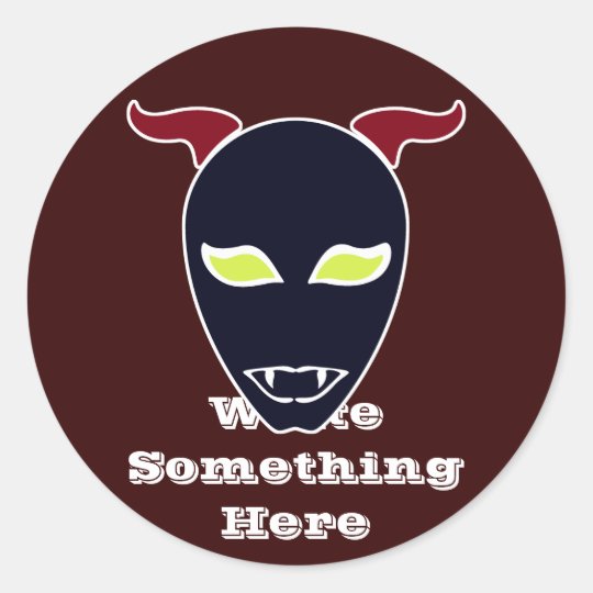 Fang Demon Classic Round Sticker