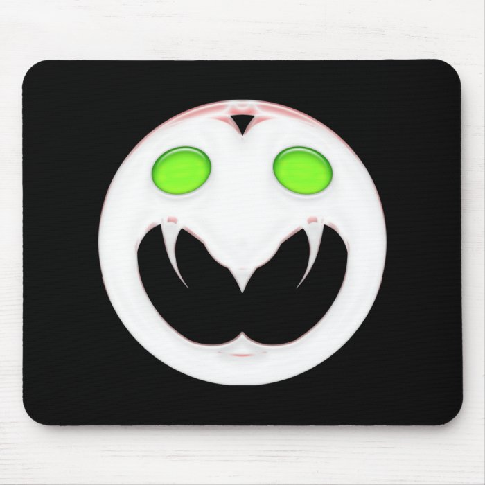 Fang Face Smiley Mouse Pad