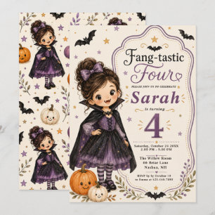 Fang‑tastic Four Birthday Invitation