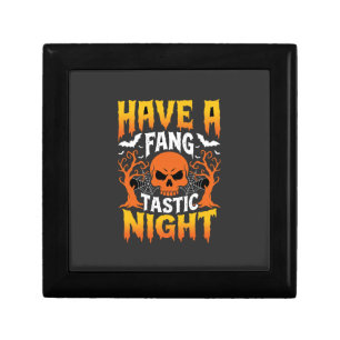 Fang-Tastic Night Halloween Skull and Bats Gift Box
