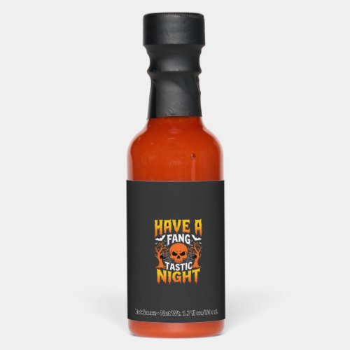 Fang-Tastic Night Halloween Skull and Bats Hot Sauces