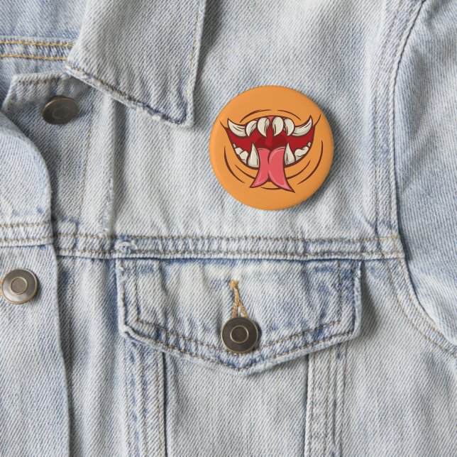 Fanged Monster Mouth Button (In Situ)
