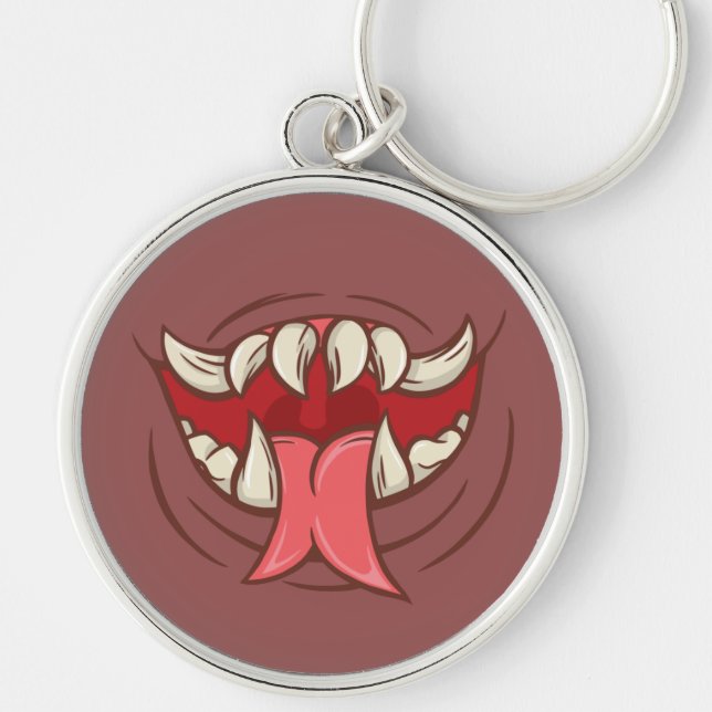 Fanged Monster Mouth Keychain (Front)