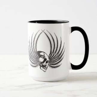 Fanged Skull with Wings Mug