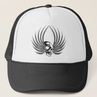 Fanged Skull with Wings Trucker Hat