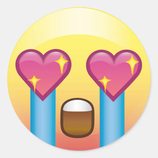 Fangirl Excited Crying Love Happy Emoji Stickers | Zazzle