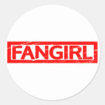 Fangirl Stamp Classic Round Sticker