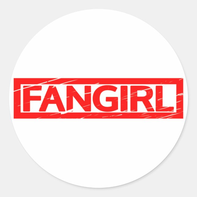 Fangirl Stamp Classic Round Sticker (Front)