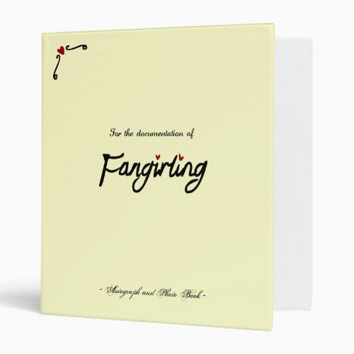 Fangirling Book 3 Ring Binder