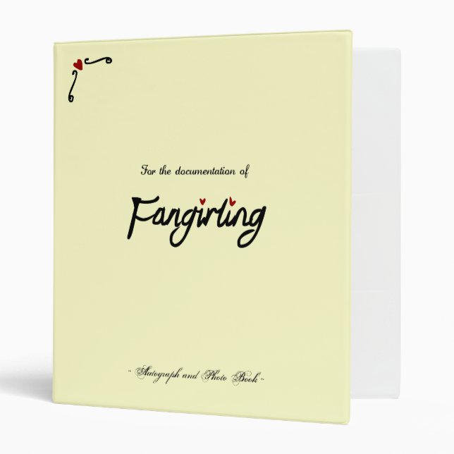 Fangirling Book 3 Ring Binder (Front/Inside)