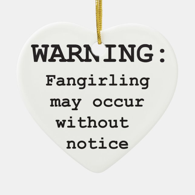 Fangirling ornament (Front)