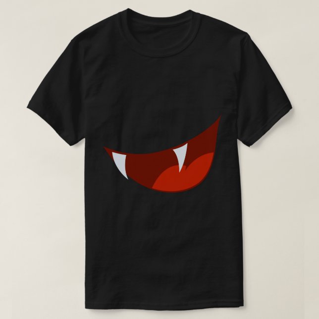 Fangs Halloween Tshirt (Design Front)