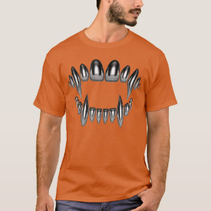 Fangs Horror Goth Bling Grill Retroeeth Vampireank T-Shirt
