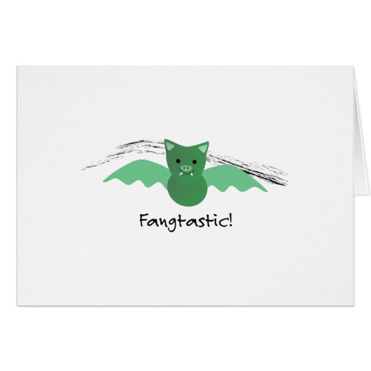 Fangtastic Green Bat Cards (Front Horizontal)
