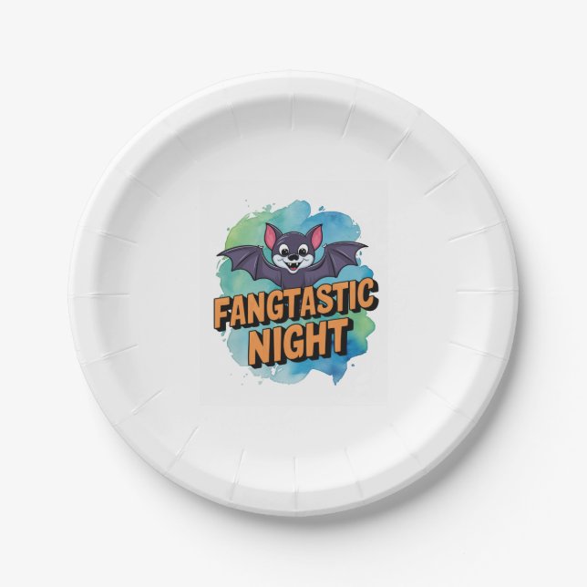Fangtastic Night Paper Plates (Front)