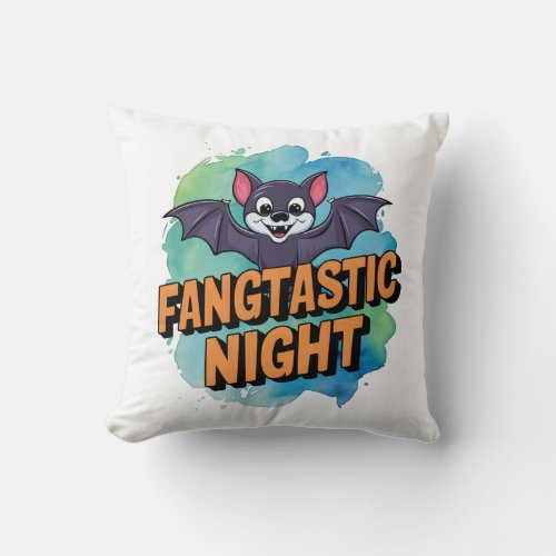 Fangtastic Night Throw Pillow