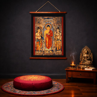 Fanhe Buddha Tang Dynasty Dunhuang Silk Road Hanging Tapestry