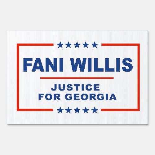 Fani Willis Justice for Georgia Sign