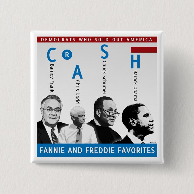 Fannie And Freddie Pinback Button (Front)