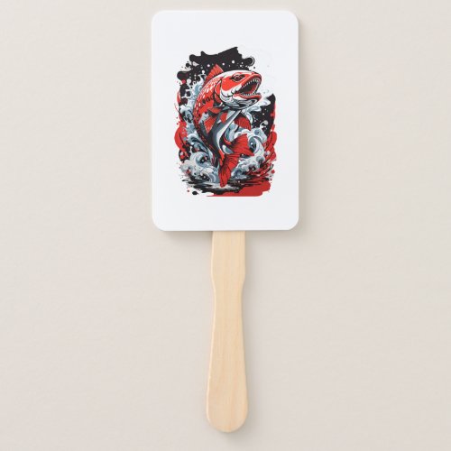 fannyBeautiful red fish design cool fish design Hand Fan