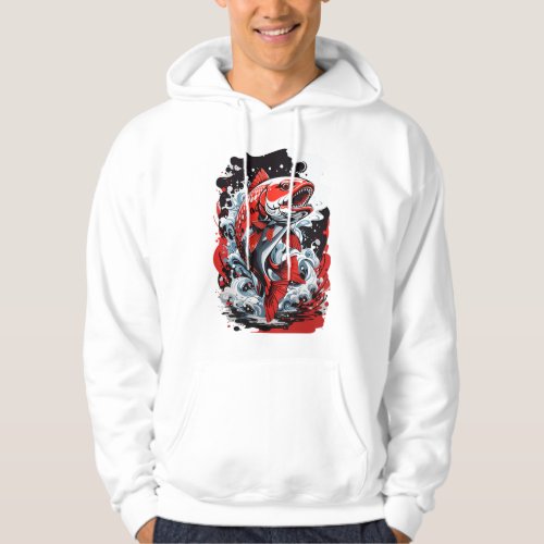 fannyBeautiful red fish design cool fish design Hoodie