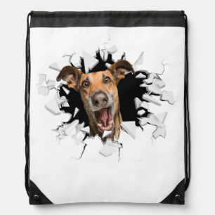 Fanny dog face drawstring bag