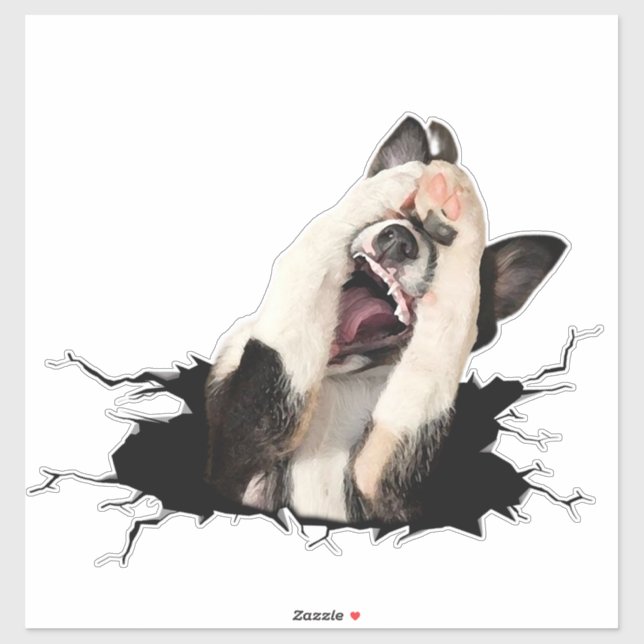 Fanny dog face sticker (Sheet)