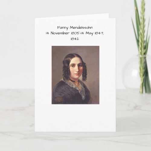 Fanny Mendelssohn 1842 Card