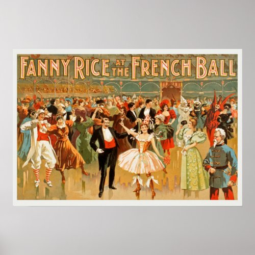 Fanny Rice At The French Ball Vintage Poster