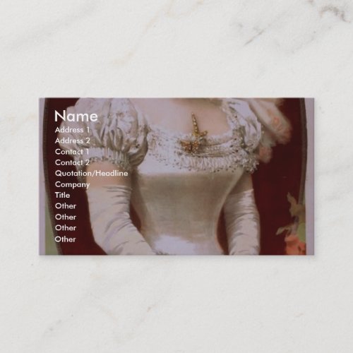 Fanny Rice, 'The Comedy Queen' Retro Theater Business Card Template