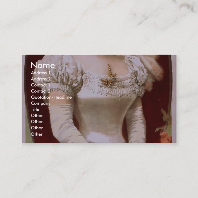Fanny Rice, 'The Comedy Queen' Retro Theater Business Card (Front)