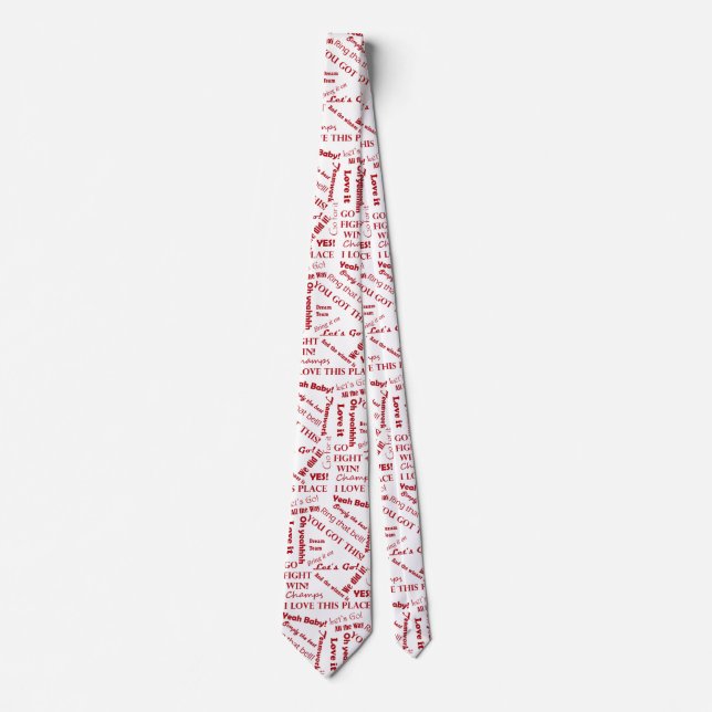 Fans Cheer Words of Encouragement Neck Tie (Front)