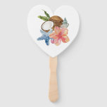 Fans for the groom and bride beach wedding 
