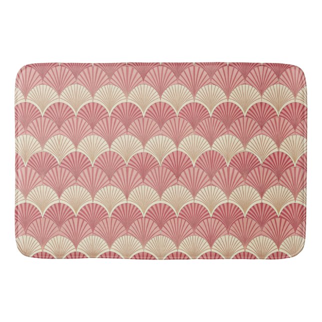 Fans Pink Mid-Century Bath Mat (Front)