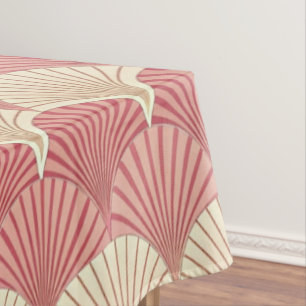 Fans Pink Mid-Century Tablecloth