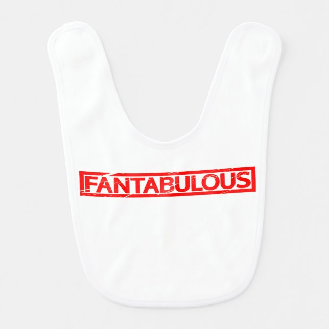 Fantabulous Stamp Baby Bib (Front)