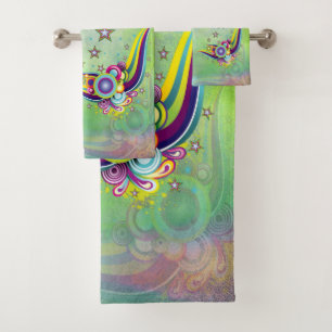 Fantacy abstract pattern bath towel set