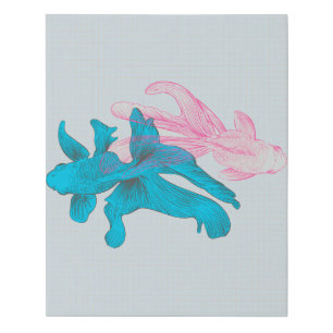 Fantail Fish Faux Canvas Print