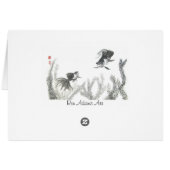 Fantail Goldfish Blank Card (Back Horizontal)