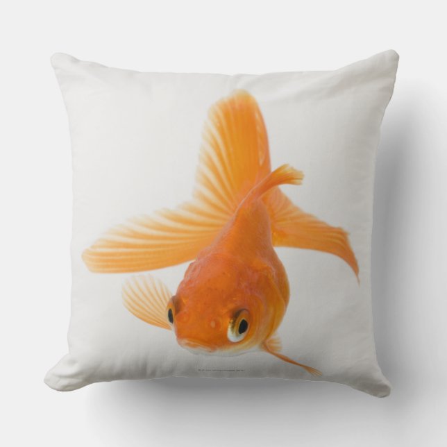 Fantail goldfish (Carassius auratus) Throw Pillow (Front)