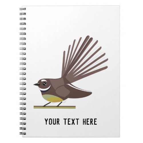 Fantail New Zealand bird Vector Notebook