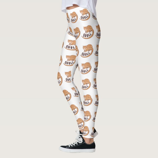 Fantail New Zealand Native Bird Aotearoa NZ Leggings (Left)